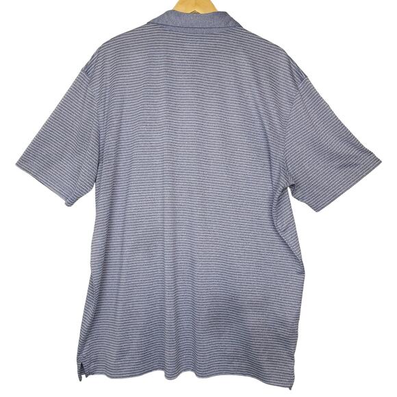 Callaway Opti-Dri Men's Short Sleeve Golf Polo Shirt XL Logo Striped Gray White - Picture 4 of 8